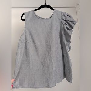 WHO WHAT WEAR for Target seersucker blouse Size XL BNWT